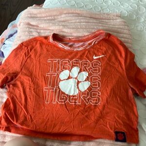 ORANGE CLEMSON NIKE CROP TOP